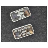 Lot of 12 Pure .999 Silver Ingots - 1 Gram Each