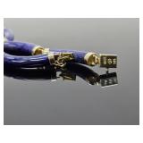 Genuine 14K Gold & Lapis Bracelet