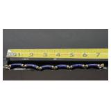 Genuine 14K Gold & Lapis Bracelet