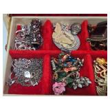 Vintage Jewelry Box Full of Vintage Costume Jewelry