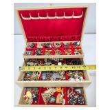 Vintage Jewelry Box Full of Vintage Costume Jewelry
