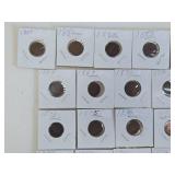 Lot of 26 Antique US Indian Head Pennies 1880-1908