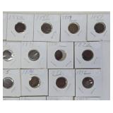 Lot of 26 Antique US Indian Head Pennies 1880-1908