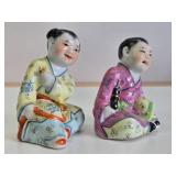 2 Handpainted Antique Chinese Republic Period Figures