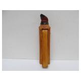 Old Vintage German Black Forest Carved Nutcracker & 2 Bottle Toppers