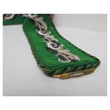 Antique Beaded Belt w/Brass Ship Buckle