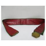 Antique Beaded Belt w/Brass Ship Buckle