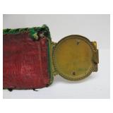 Antique Beaded Belt w/Brass Ship Buckle