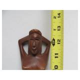 Vintage Hand Carved Figural Nude Nutcracker
