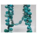 2 Vintage Native American Turquoise Necklaces - One Carved Fetish Necklace