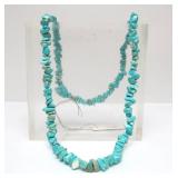 2 Vintage Native American Turquoise Necklaces - One Carved Fetish Necklace