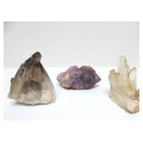 Vintage Footed Brass Bowl Full of Amethyst & Crystal Clusters