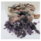 Large Estate Lot of Polished & Unpolished Gemstones - Amethyst, Agates etc