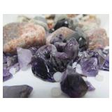 Large Estate Lot of Polished & Unpolished Gemstones - Amethyst, Agates etc