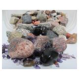 Large Estate Lot of Polished & Unpolished Gemstones - Amethyst, Agates etc