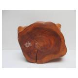 Handmade Burl Wood Basket & Signed Turned Wood Vase