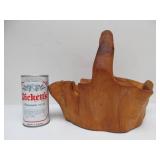 Handmade Burl Wood Basket & Signed Turned Wood Vase