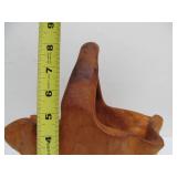 Handmade Burl Wood Basket & Signed Turned Wood Vase