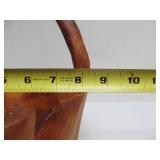 Handmade Burl Wood Basket & Signed Turned Wood Vase