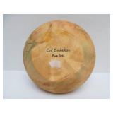 Handmade Burl Wood Basket & Signed Turned Wood Vase