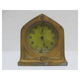 Antique Heavy Cast Metal Desk Clock