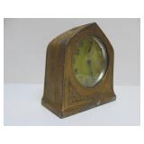 Antique Heavy Cast Metal Desk Clock