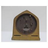 Antique Heavy Cast Metal Desk Clock