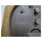 Antique Heavy Cast Metal Desk Clock