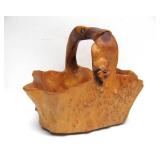 Very Nice Burled Wood Basket