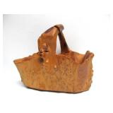 Very Nice Burled Wood Basket