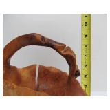 Very Nice Burled Wood Basket