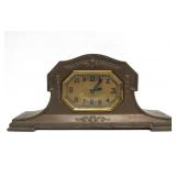 Antique LUX Heavy Cast Metal Mantel or Desk Clock