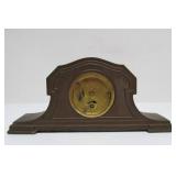 Antique LUX Heavy Cast Metal Mantel or Desk Clock