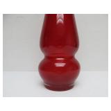 Excellent Mid Century Tall Red Glass Vase