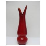 Excellent Mid Century Tall Red Glass Vase