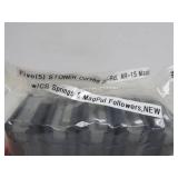 Lot of 5 STONER Curved AR-15 Rifle/Gun 20-Round Magazines