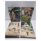 Very Nice Group of 4 LARGE Vintage Japanese Art Books w/Outer Covers