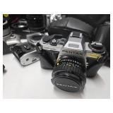 HUGE Estate Lot of Assorted Vintage Cameras Lenses etc