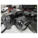 HUGE Estate Lot of Assorted Vintage Cameras Lenses etc