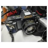 HUGE Estate Lot of Assorted Vintage Cameras Lenses etc