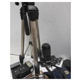 HUGE Estate Lot of Assorted Vintage Cameras Lenses etc