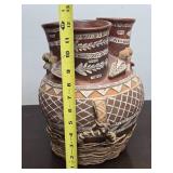Large Aztec/Mayan Style Terra Cotta Vessel