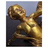 Neoclassical Gold Gilt Cherub Figures