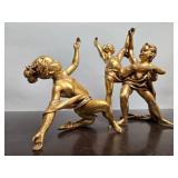 Neoclassical Gold Gilt Cherub Figures
