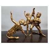 Neoclassical Gold Gilt Cherub Figures