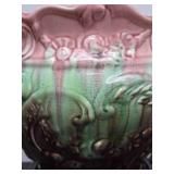 Vintage Art Pottery Planter w/Oriental Style Stand