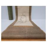 LARGE Antique Oriental Hand Painted Scroll