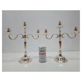 Very Nice Pair of Vintage Silverplated Candle Stands