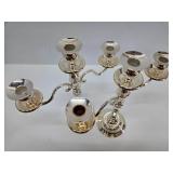 Very Nice Pair of Vintage Silverplated Candle Stands