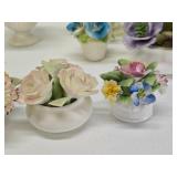 Very Nice Looking Group of Vintage Capodimonte / Porcelain / Ceramic Flower Cups & Bouquets